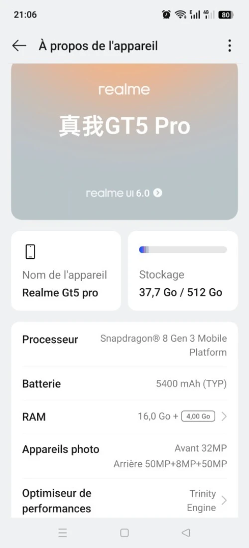 Realme Gt5 pro