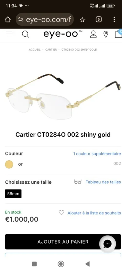 Lunettes Cartier original