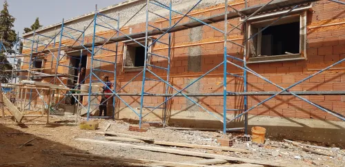 Décoration façade monocouche