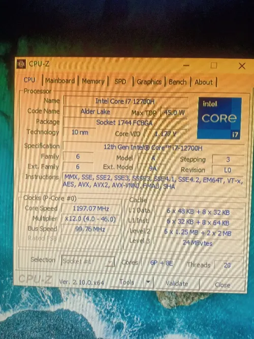 Dell vostro i7 12 gen p117f