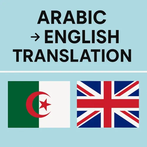 Traduction Arabe-Anglais professionnelle .Freelance Fiverr