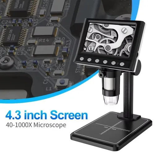 Microscope Numérique LCD 4.3 pouces (50X-1000X)