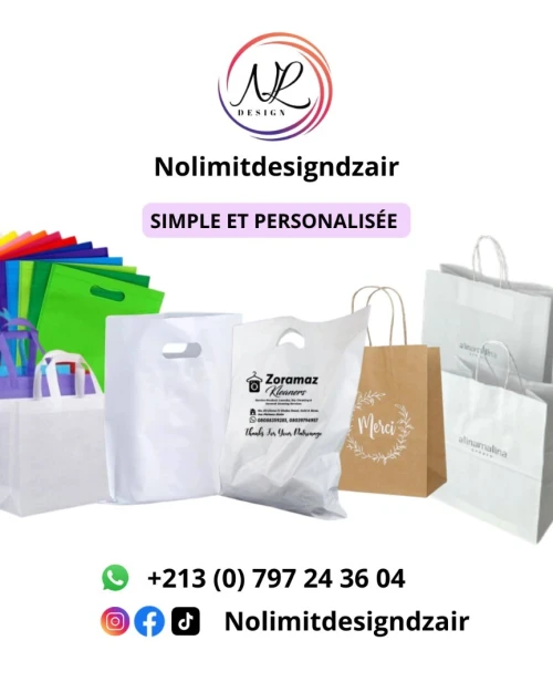 Sac en papier couché, kraft, plastique, personnalisée