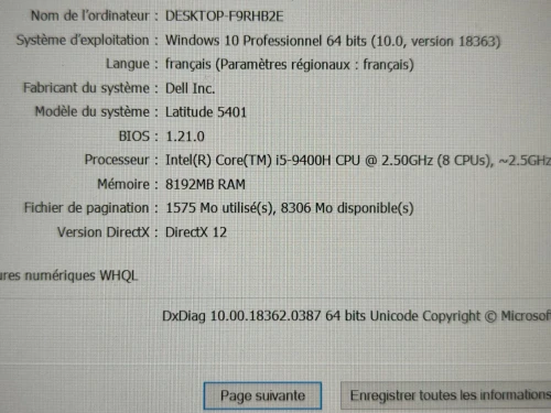 DELL latitude 5401