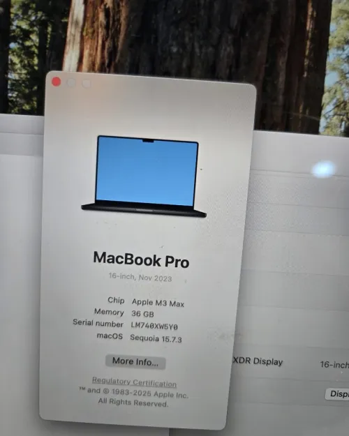 MACBOOK PRO M3 MAX   16 inch  36/ 1T
