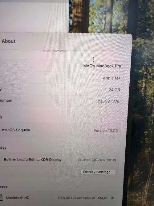 Macbook Pro with M4 Chip  14 Inch 24/1T