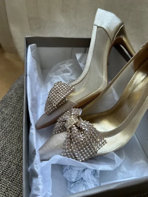 Escarpin mariée doré et argenté 