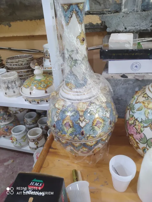 Vase en céramique travail a main arabesque