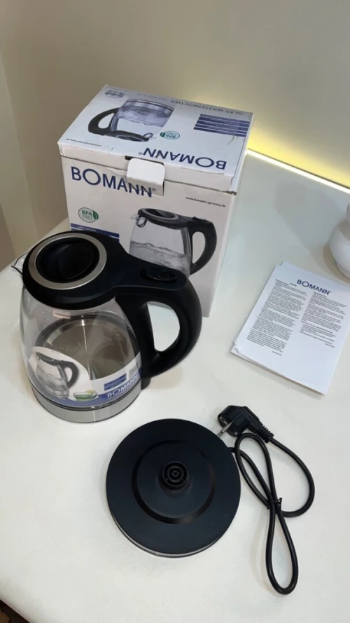 Bomann Bouilloire Electrique En Verre 1,7 L 2200W