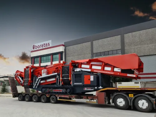 CONCASSEUR MOBILE CARRIERE SUR CHENILLES BORATAS - TOUT-TERRAIN - محطة متحركة شني بوراتاش