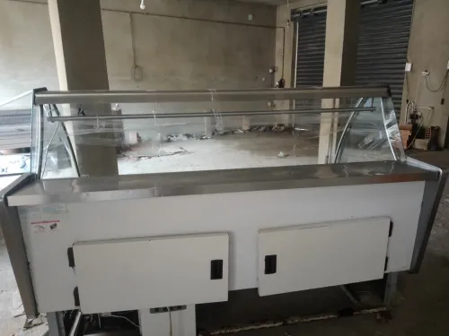 Frigo simaf 2m sice viande CGT 380v poussoir 10kg très spade Italie inox complet 