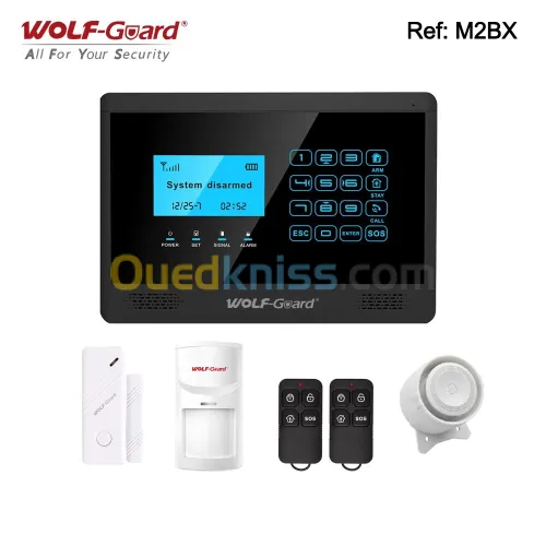Kit Alarme Anti Intrusion Wolfguard M2BX Sans fil GSM