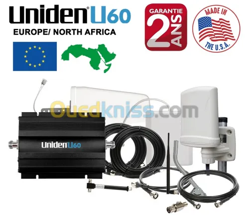 Amplificateur GSM Répéteur Uniden U60 Dual-Band 3G/4G Kits 500~4000m2 Garantie 2ans Made in USA