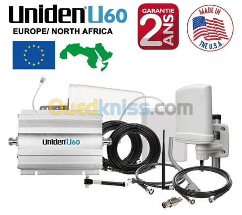 Amplificateur GSM Répéteur Uniden U60 Dual-Band 2G/4G Kits 500~4000m2 Garantie 2ans Made in USA