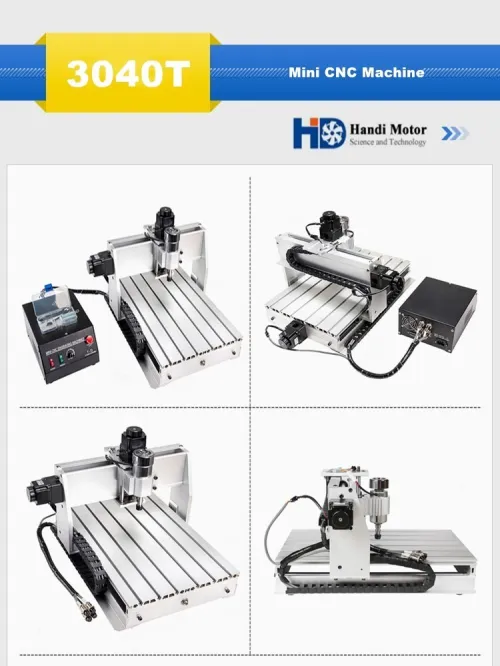 CNC 3040 Haute Précision | 3 Axes + 4ème Axe Rotatif | Broche 1.5kw (Air) | USB Mach3