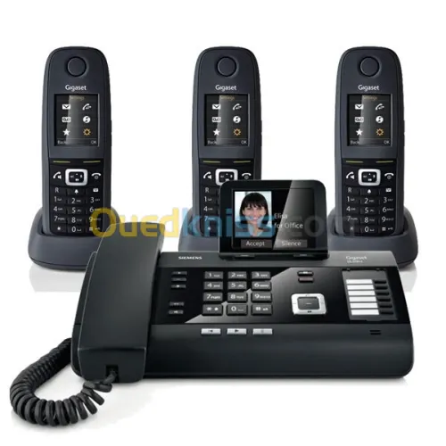 Mini Standard Téléphonique Siemens Gigaset DL500A + 3 combinés R650H + Bluetooth 