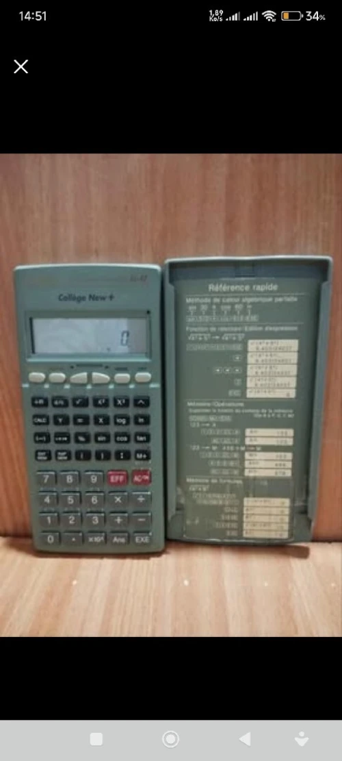 Calculatrice Casio Fx 92 Collège new +