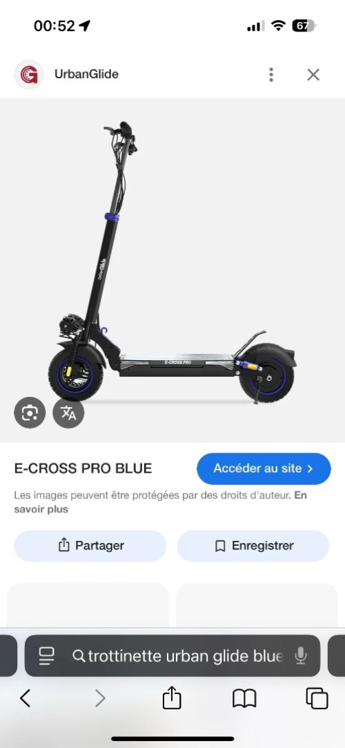 Trotinette E-cross one