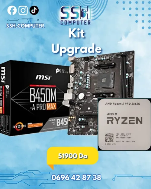 Kit upgrade Ryzen 5 5655G PRO + MSI B450M A PRO MAX II