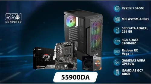 CONFIG PC GAMER - RYZEN 5 3400G / 8GB RAM DDR4 / 240GB SSD SATA