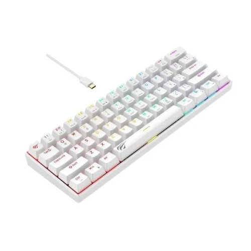 Havit Gamenote KB903L WHITE - Clavier Mécanique 60% RGB