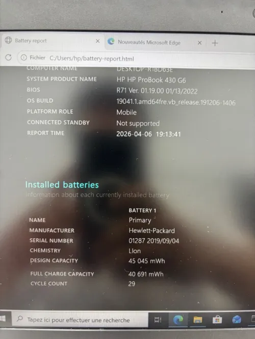 HP PROBOOK 430 g6 I5-8 / SSD 256 / RAM 8 (EU)