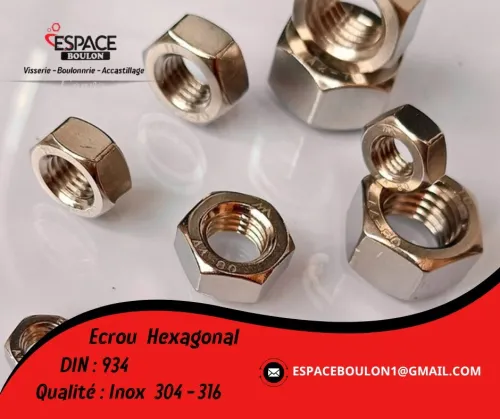Ecrou hexagonal INOX A4 - A2