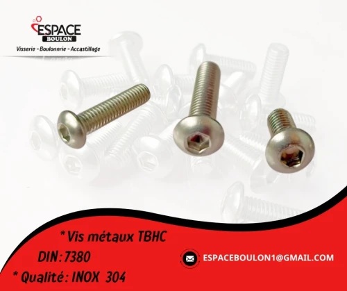 Vis métaux TBHC INOX - tête bombée