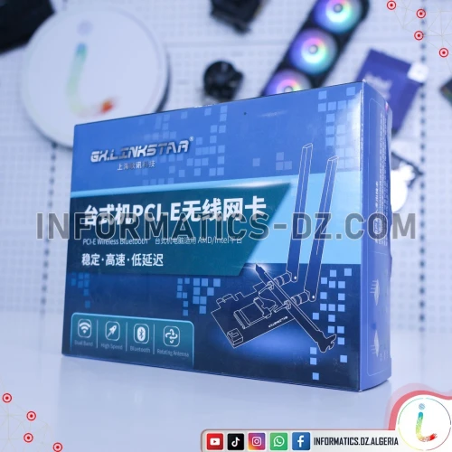 GX_LINKSTAR Wi-Fi 6E + Bluetooth 5.2 PCI-E Intel/AMD Network Card