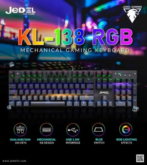 clavier mécanique Jedel KL-138 RGB 
