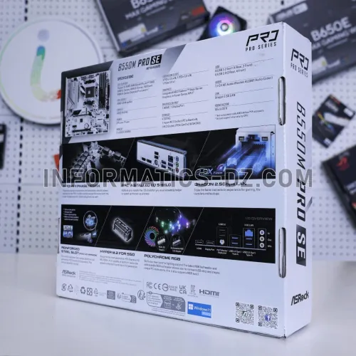 ASROCK B550M PRO SE WHITE AM4 MOTHERBOARD