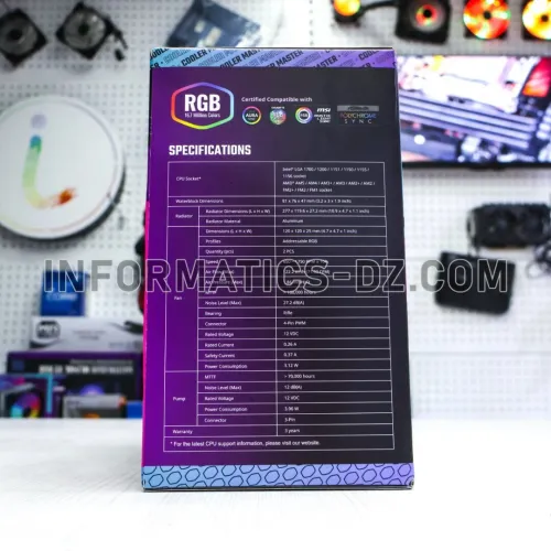 WATER COOLING COOLER MASTER MasterLiquid 240L ARGB BLACK WHITE