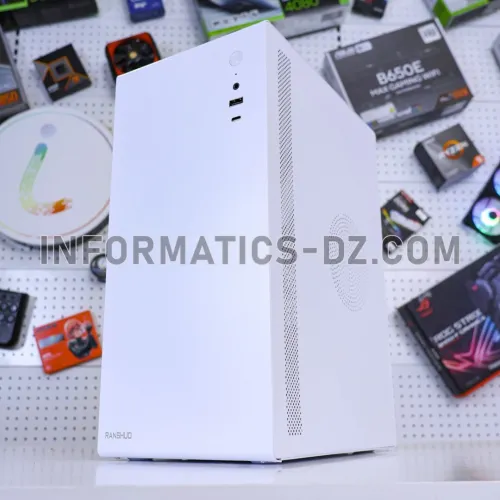 V200 White PC Case Compact Micro-ATX PC Chassis