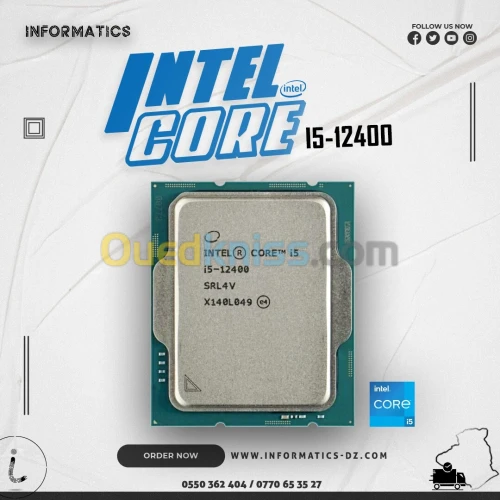 Intel Core i5-12400 TRAY 6 Cores, 12 Threads, 4.4 GHz