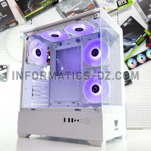 CASE HYBROK MOON 5 FAN ARGB BLACK / WHITE