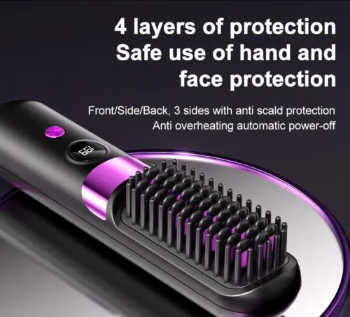 Lisseur de cheveux sans fil chargable usb