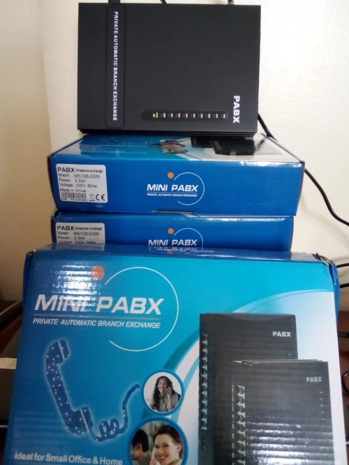 MINI standard téléphonique PABX SOHO Avec 02 Sortie externe :GSM (Mobils, OoredoO, Dezzy)+ PSTN(AT)