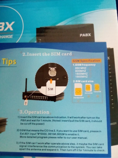 MINI standard téléphonique PABX SOHO Avec 02 Sortie externe :GSM (Mobils, OoredoO, Dezzy)+ PSTN(AT)