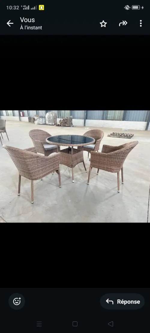 Salon aliminum 4/5 place pour jardin