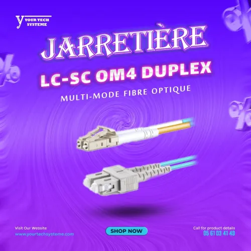 Jarretière Fibre Optique LC-SC Multi-Mode DUPLEX OM4