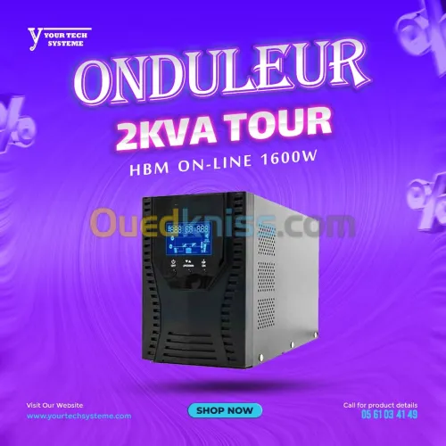 Onduleur HBM CYE2K 2KVA / 1600W On-Line Interactive, Format Tour