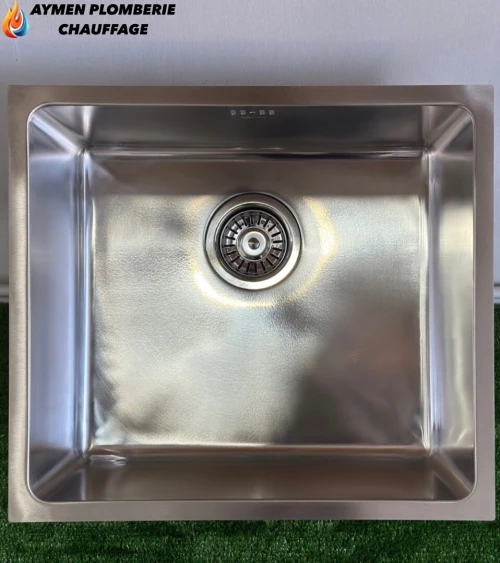 EVIER CUISINE 1 BAC SOUS PLAN CARRÉ MINIMAL 540X440 CTESI
