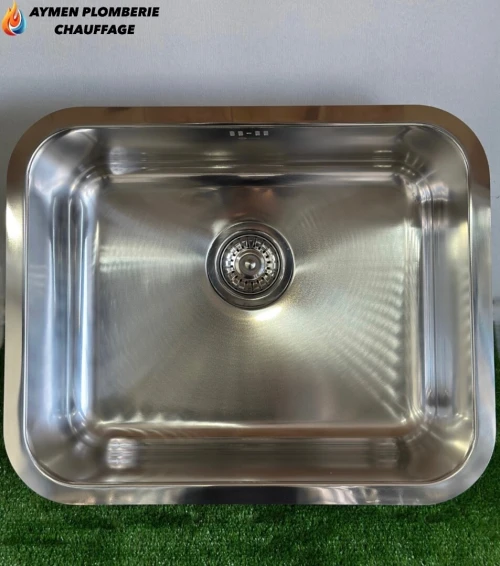 EVIER CUISINE 1 BAC SOUS PLAN GLOBE 550X450 CTESI