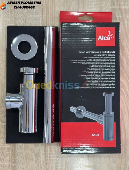 SIPHON LAVABO INOX ROND SANS BOND ALCA