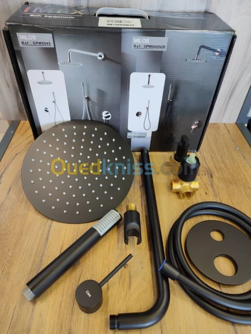 COLONNE DOUCHE ENCASTRE MILOS NOIR IMEX