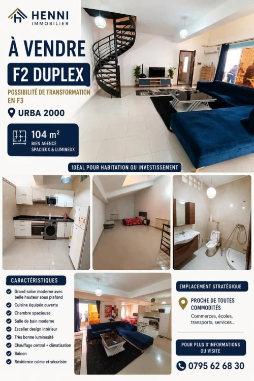 Vente Appartement Duplex F2 Alger El achour