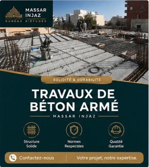 Entreprise de bâtiment- Travaux de béton armé