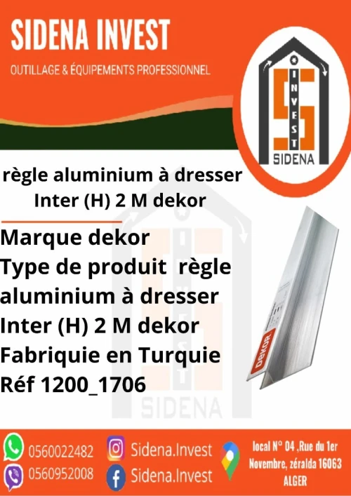 Regle Aluminium À Dresser Inter (H) 2m  DEKOR