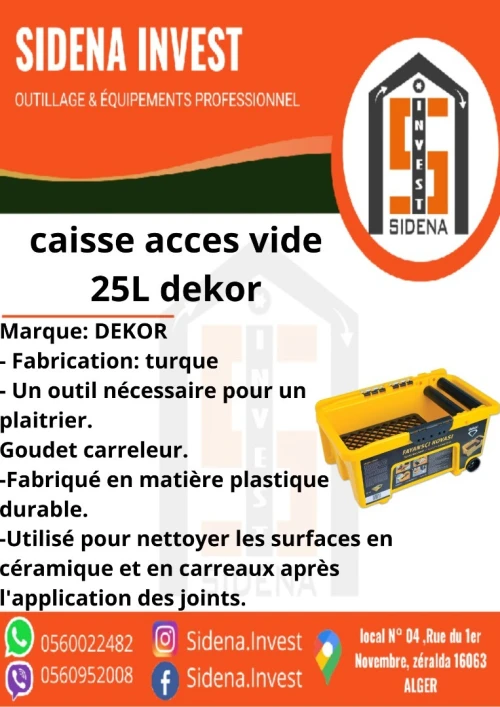 Caisse Acces Vide 25 L DEKOR