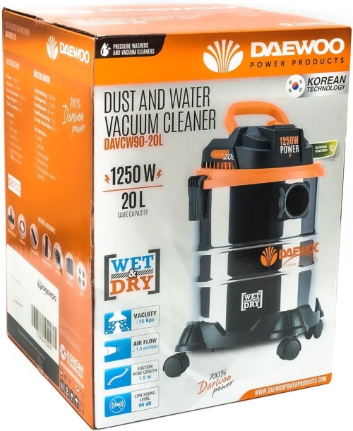 Aspirateur de Poussière et eau 20 l, 1200 W Daewoo 